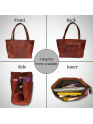 Women's Shoulder Tote Handbag With Wallet Brown Shoulder Office Handmade Bag